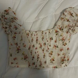 Princess Polly Cottage Core Cropped Shirt Size 4